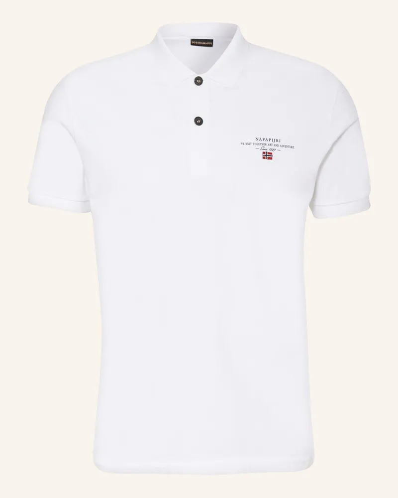 Napapijri Jersey-Poloshirt ELBAS Regula Fit Weiss