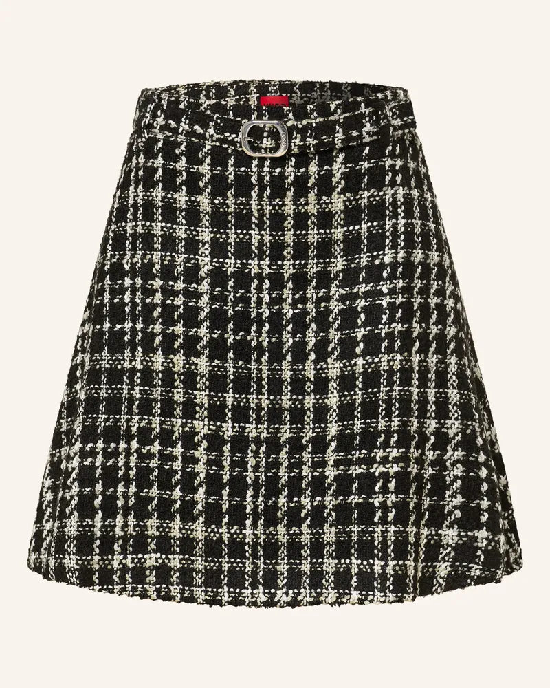 HUGO BOSS Bouclé-Rock Rinuna schwarz Schwarz
