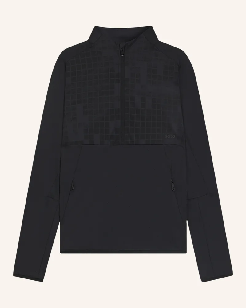 HUGO BOSS Sweatshirt SW_JUMP QZ Regular Fit Dunkelblau
