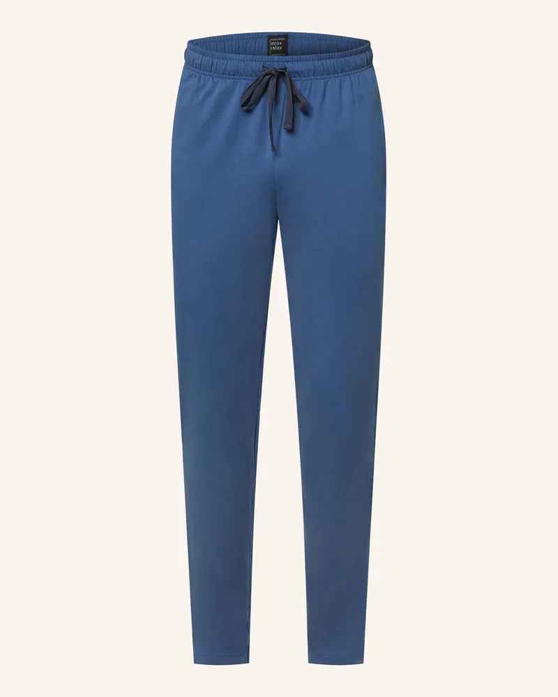 Schiesser Schlafhose MIX+RELAX Blau