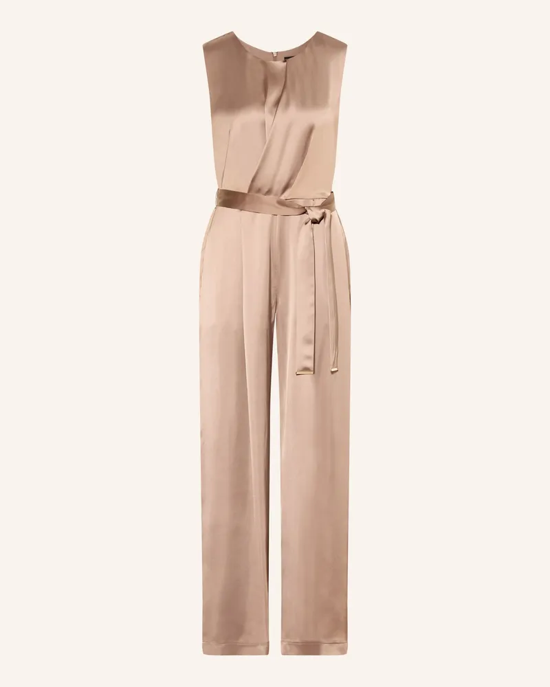 S.Oliver Jumpsuit Aus Satin braun Hellbraun