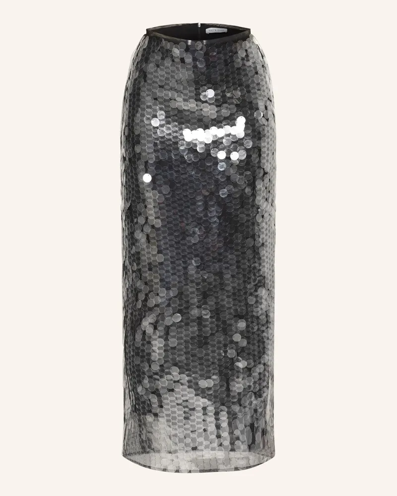 Mrs & HUGS Rock Mit Pailletten schwarz Weiss