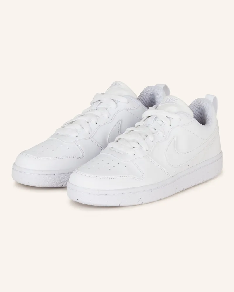 Nike Sneaker Court Borough Low Recraft weiss Weiss