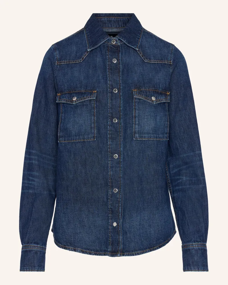 7 for all mankind Denim Western Shirt Shirt Fit blau Blau