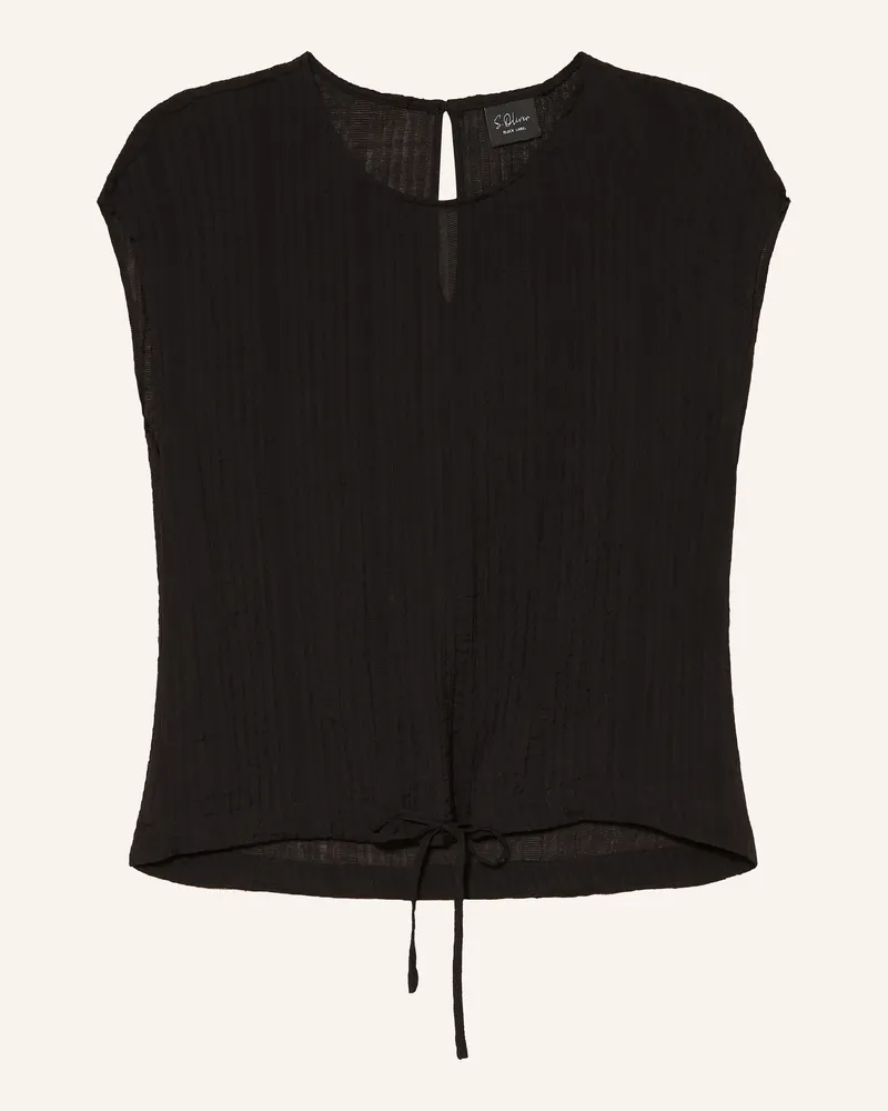 S.Oliver Blusenshirt schwarz Schwarz