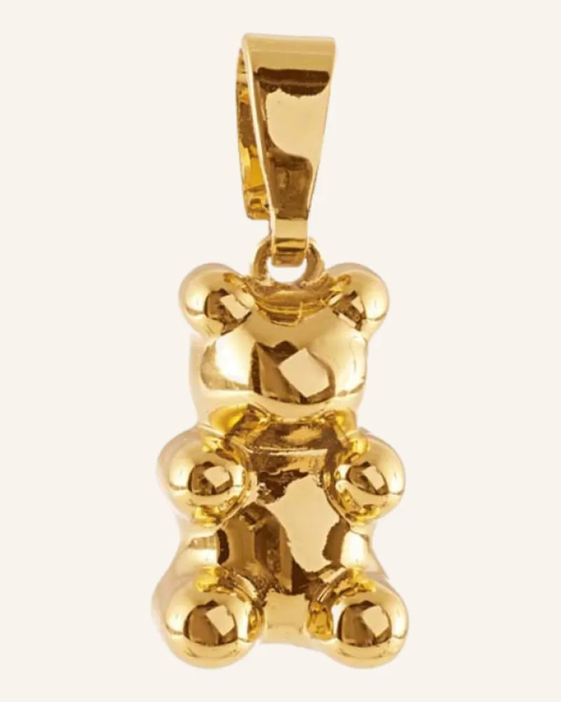 CRYSTAL HAZE Anhänger Golden Nostalgia Bear By Glambou gold Gold