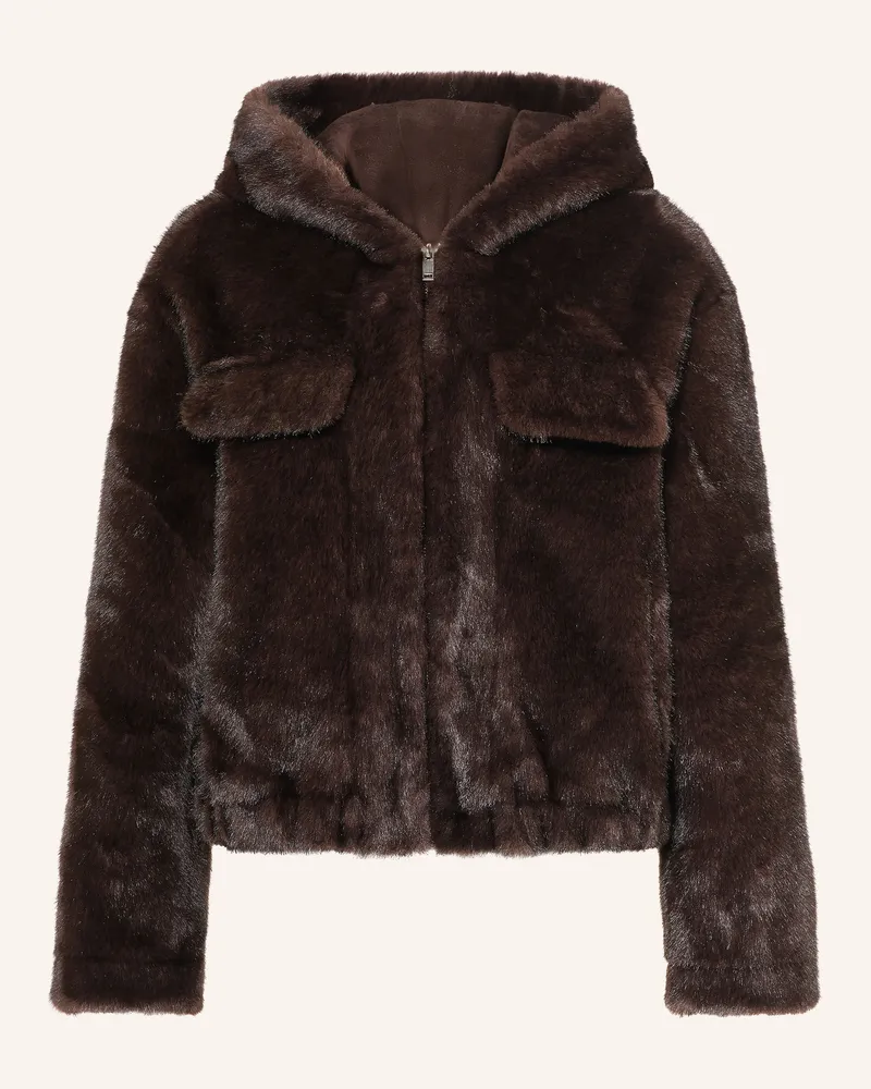 Princess goes Hollywood Kunstfell-Jacke braun Dunkelbraun