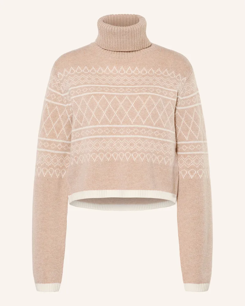 Mrs & HUGS Rollkragenpullover Mit Cashmere beige Beige