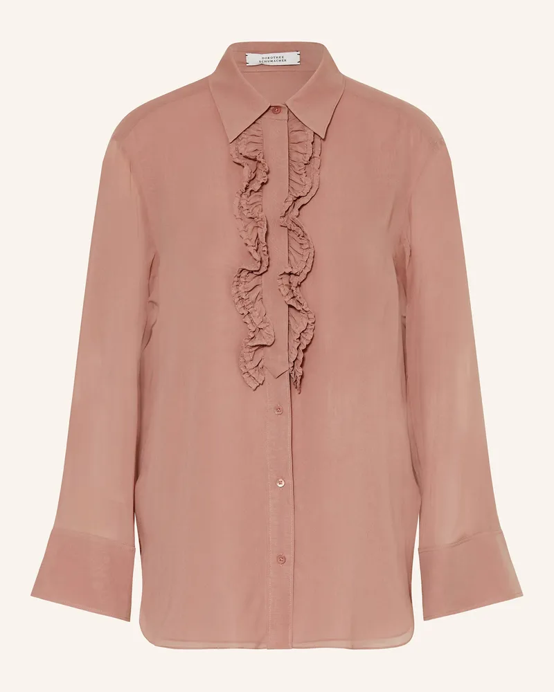 Dorothee Schumacher Seidenbluse SHEER DREAMS mit Rüschen Altrosa
