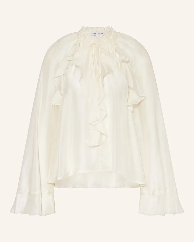 Mrs & HUGS Blusenshirt mit Volants Creme