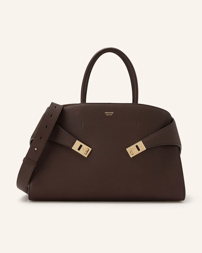 Ferragamo Handtasche Hug Large braun Schwarz
