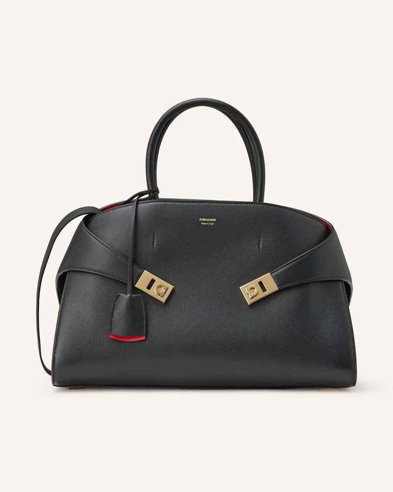 Ferragamo Handtasche Hug Large braun Schwarz