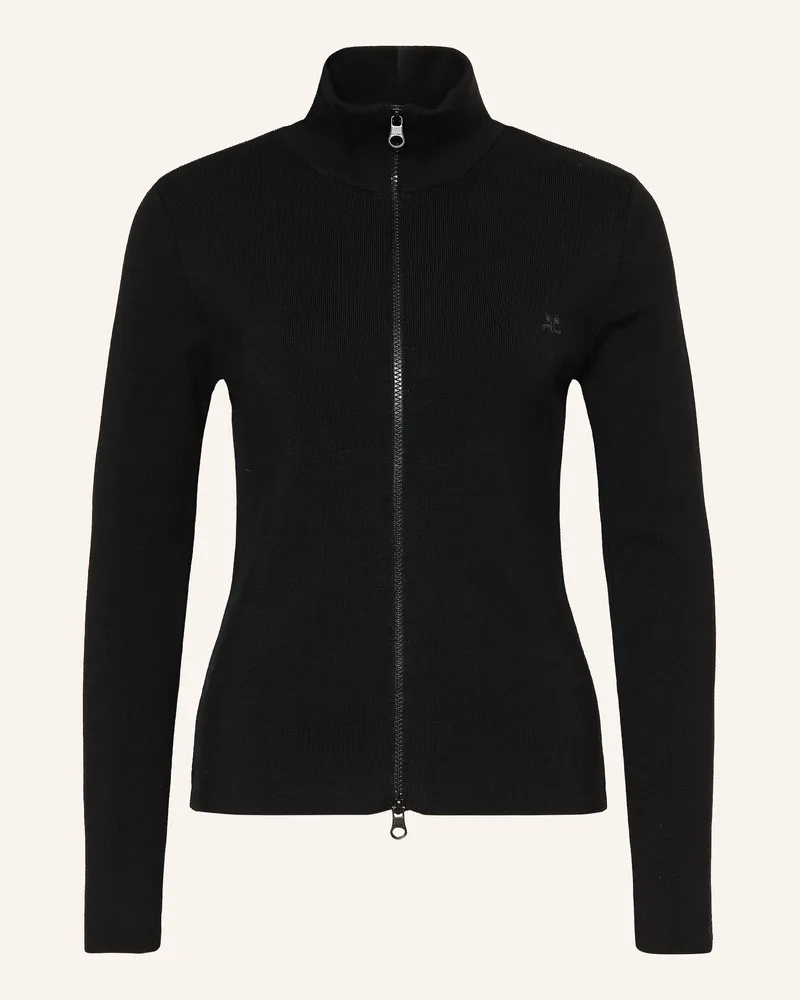 Courrèges Strickjacke Aus Merinowolle schwarz Schwarz