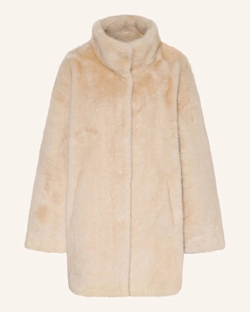 Juvia Kunstfell-Mantel Noa weiss Beige