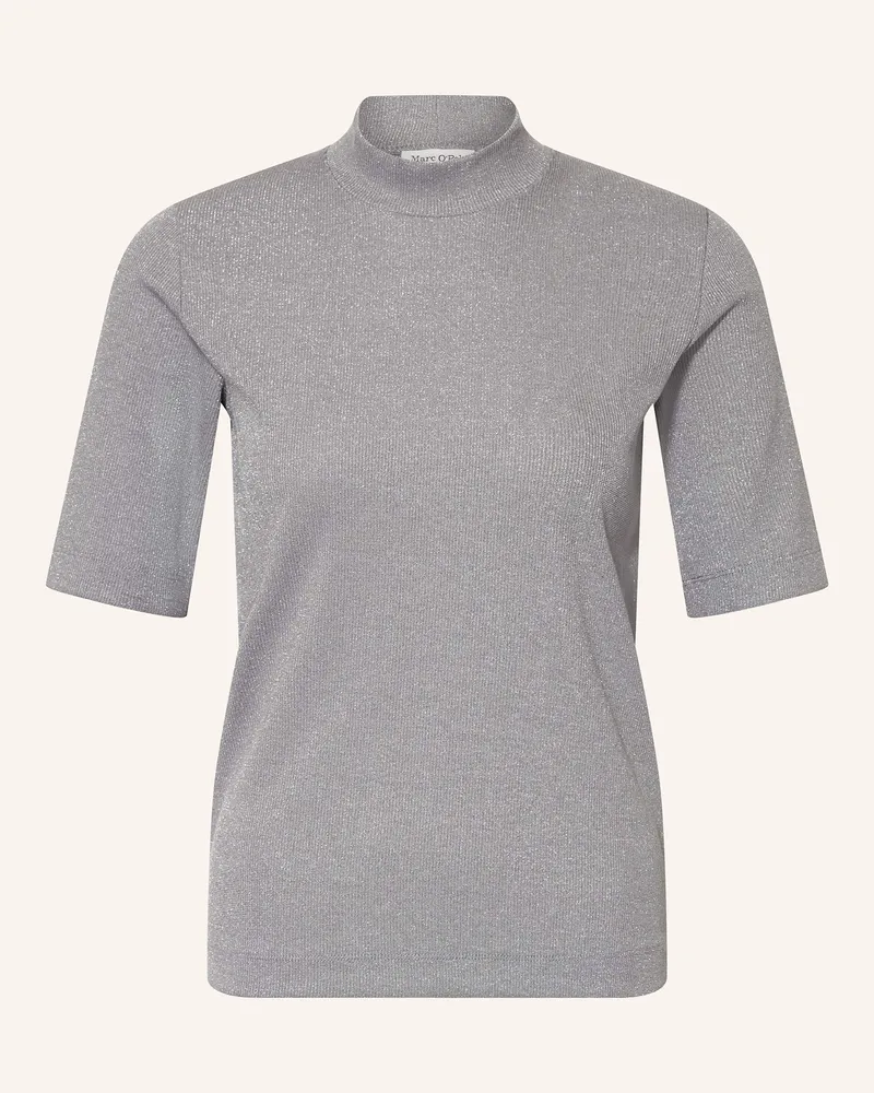 Marc O'Polo Strickshirt mit Glitzergarn Grau
