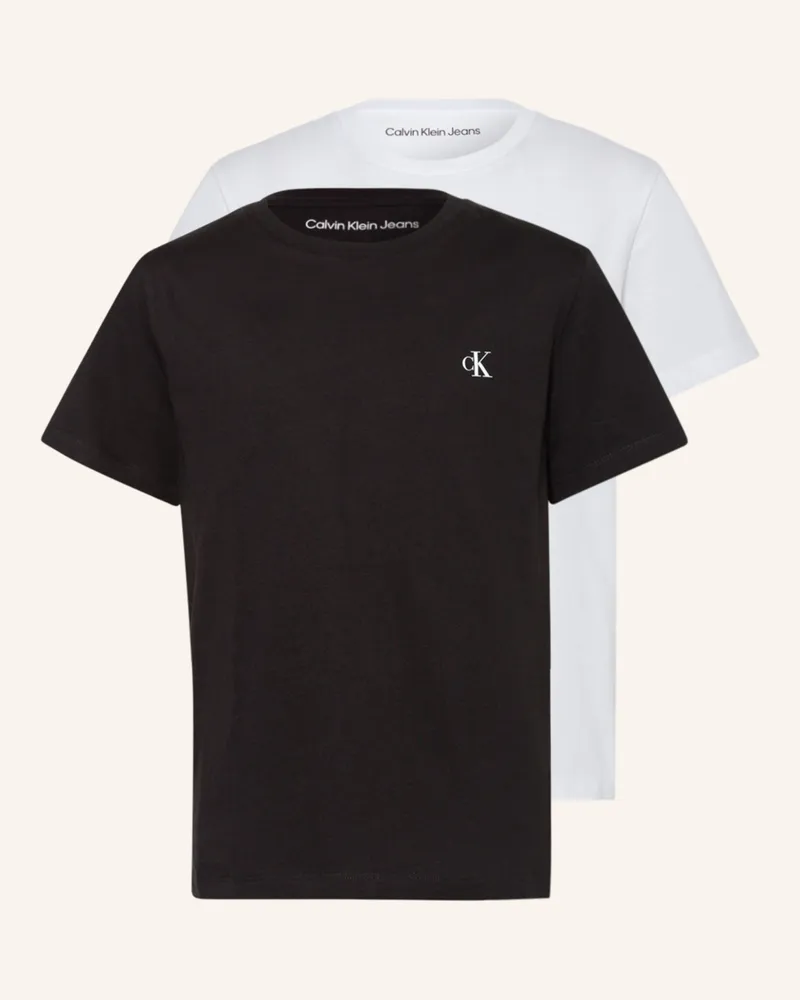 Calvin Klein 2er-Pack T-Shirts Schwarz