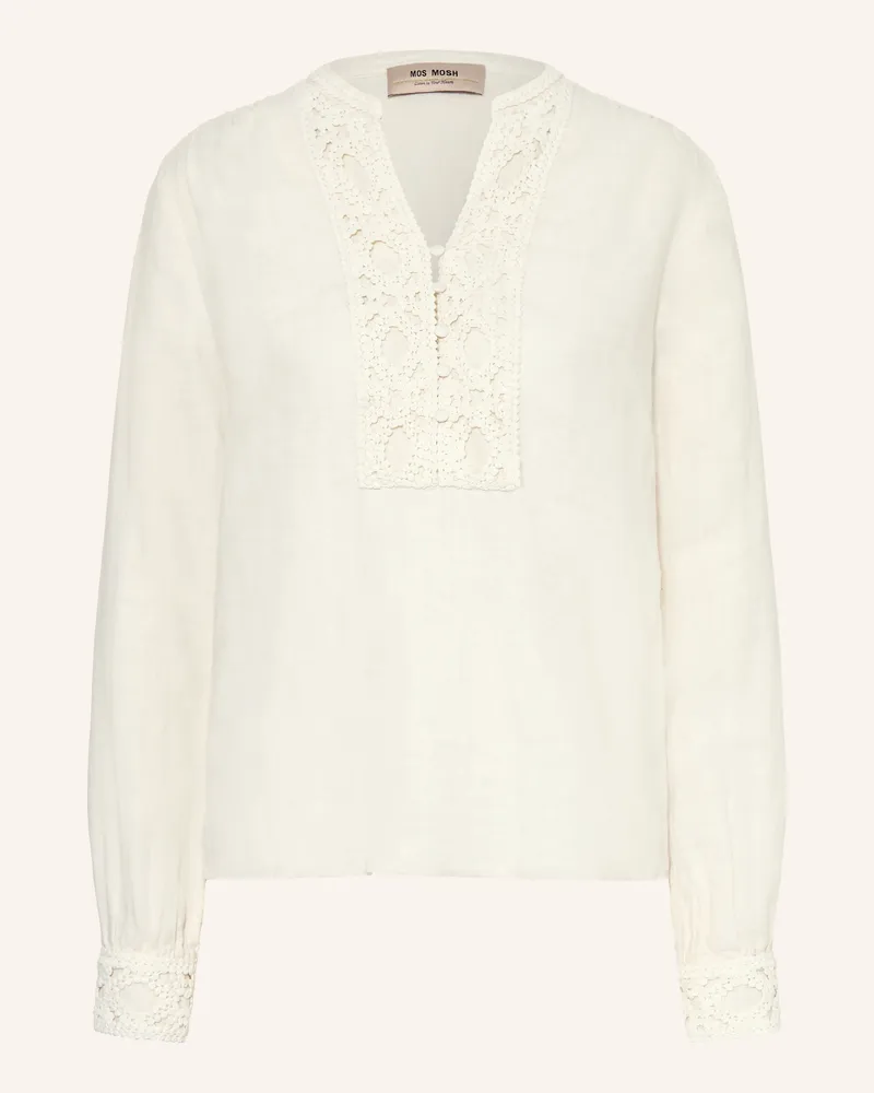 Mos Mosh Blusenshirt MMEVANDA mit Leinen Creme
