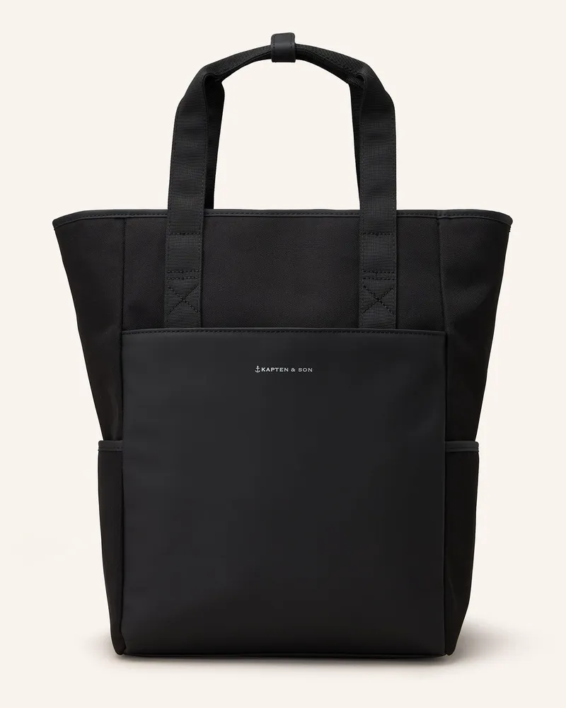 Kapten & Son Set LINDBY: Wickeltasche, Kulturtasche, Wickelunterlage und Buggy Straps Schwarz