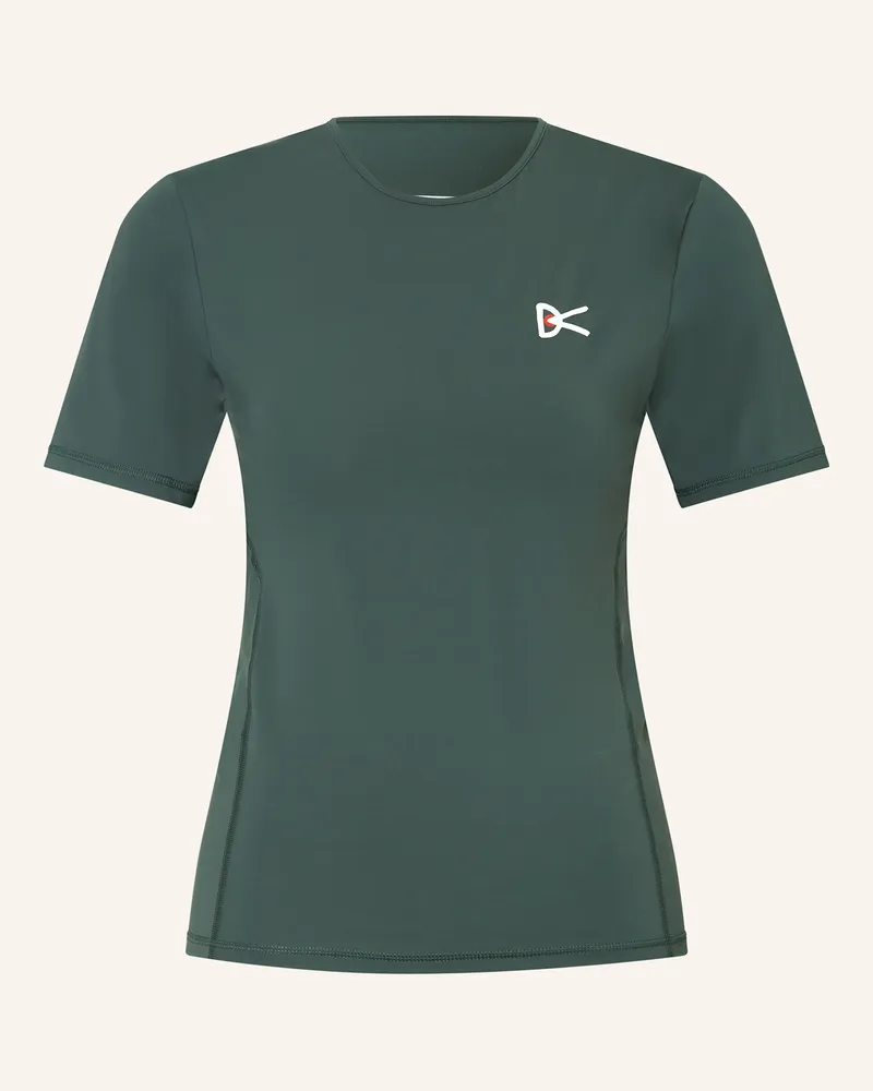 District Vision Laufshirt Paneled gruen Dunkelgrün