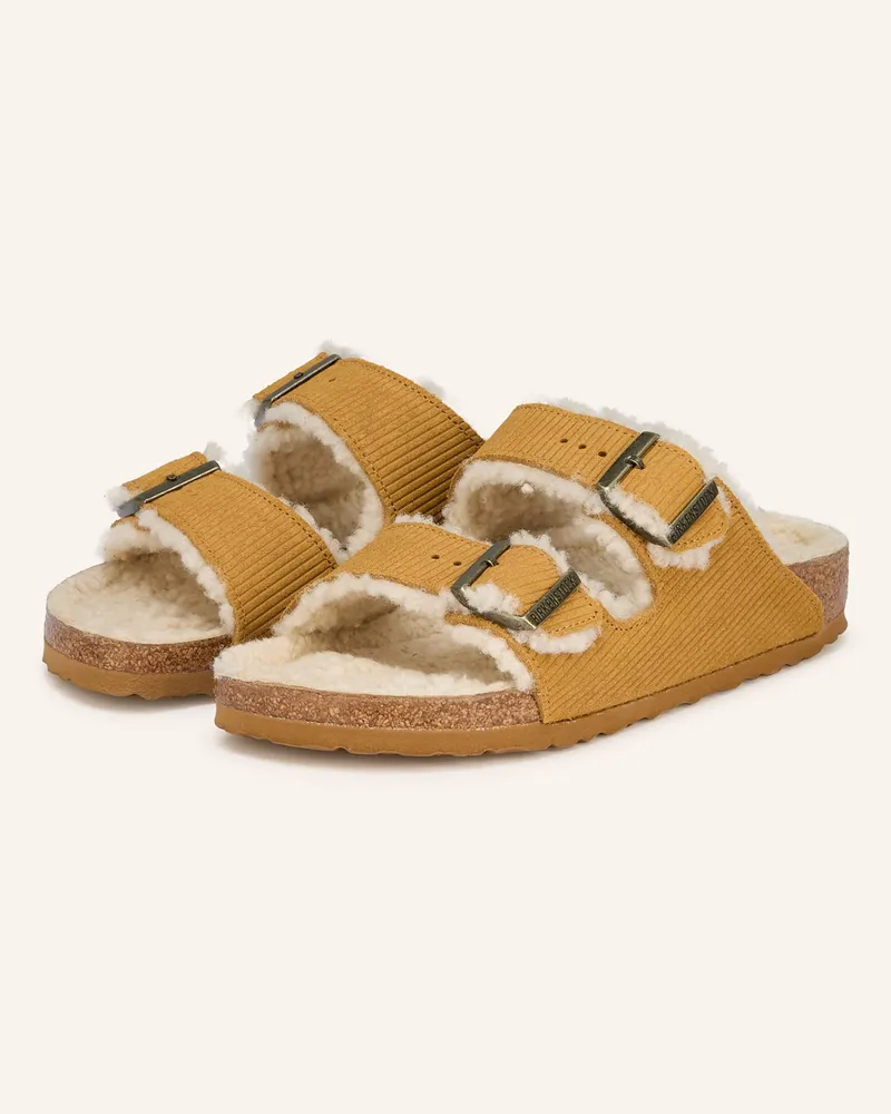 Birkenstock Pantoletten ARIZONA TEDDY LEVE Camel