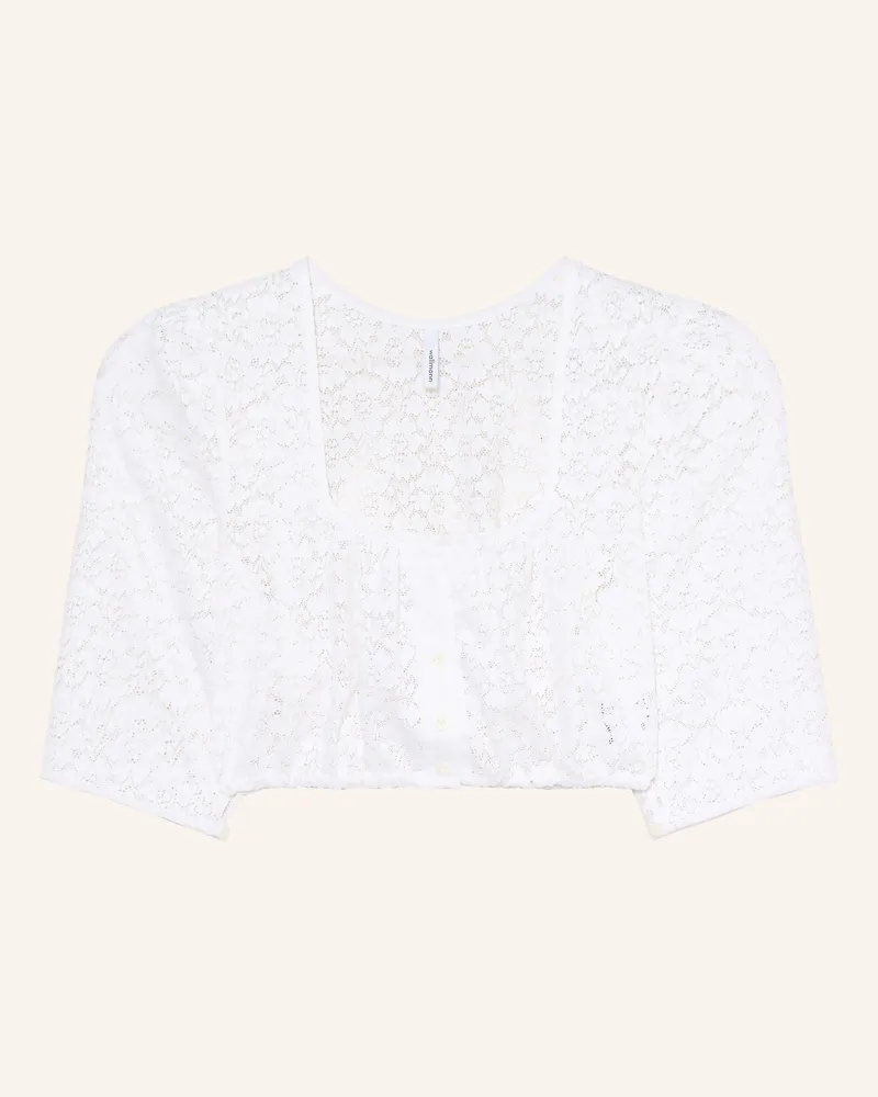Wallmann Dirndlbluse Aus Spitze weiss Weiss