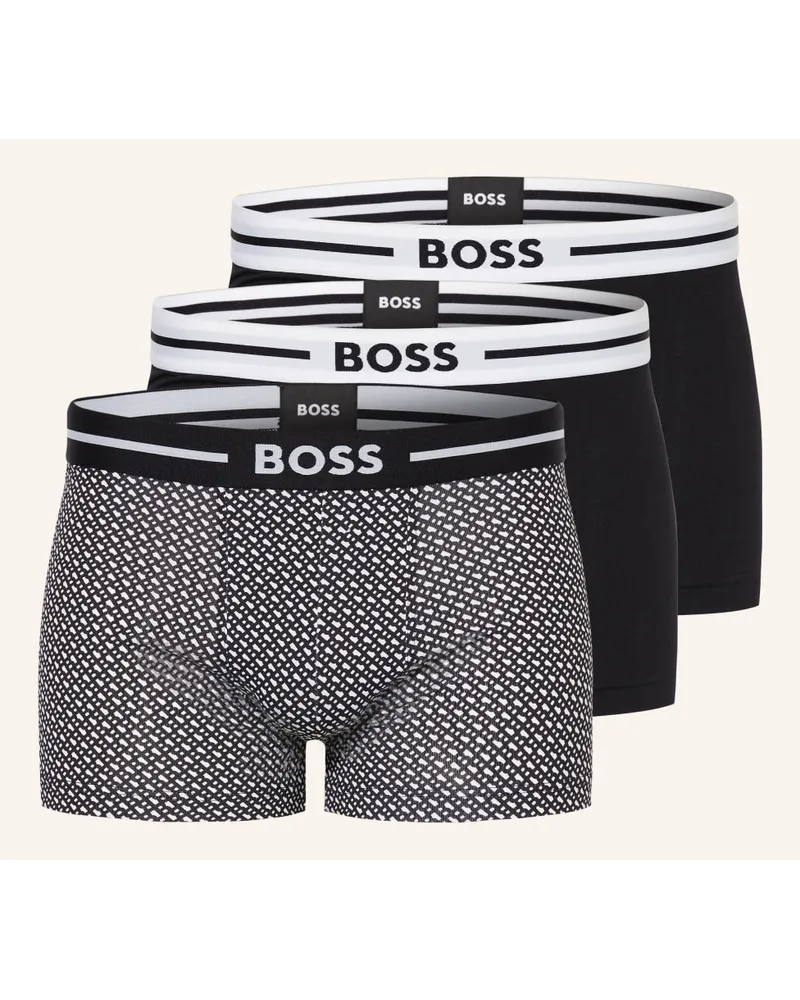 HUGO BOSS 3er-Pack Boxershorts Schwarz