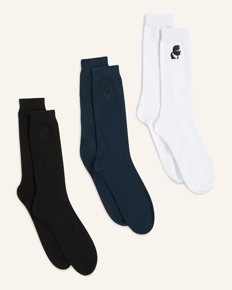 Karl Lagerfeld 3er-Pack Socken blau Blau