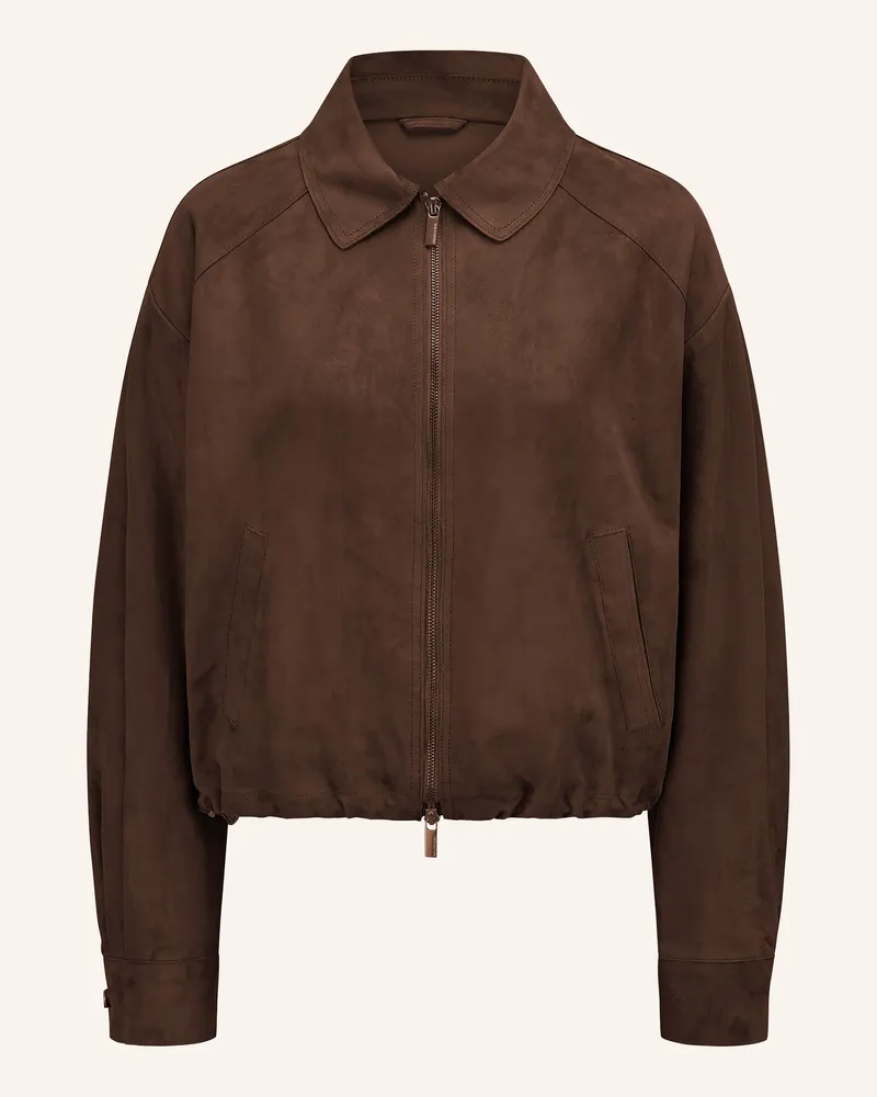 Milestone Lederblouson MSLAYLA Dunkelbraun