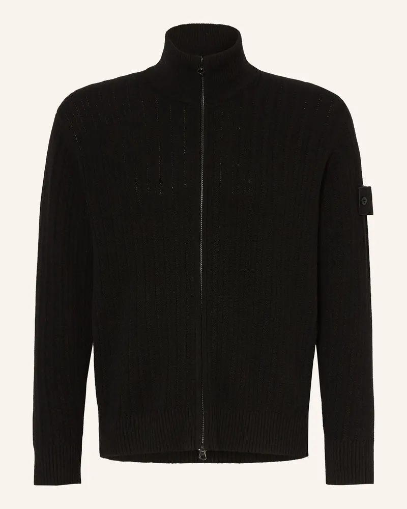 Stone Island Strickjacke Ghost schwarz Schwarz