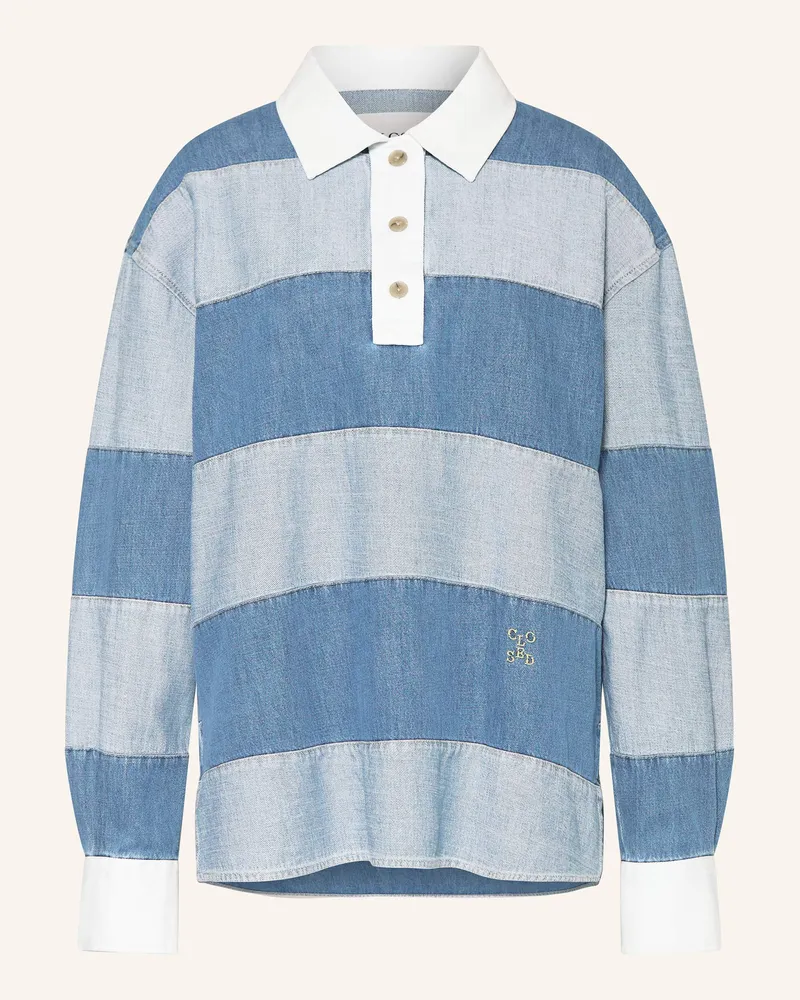 Closed Jeans-Rugbyshirt Dunkelblau