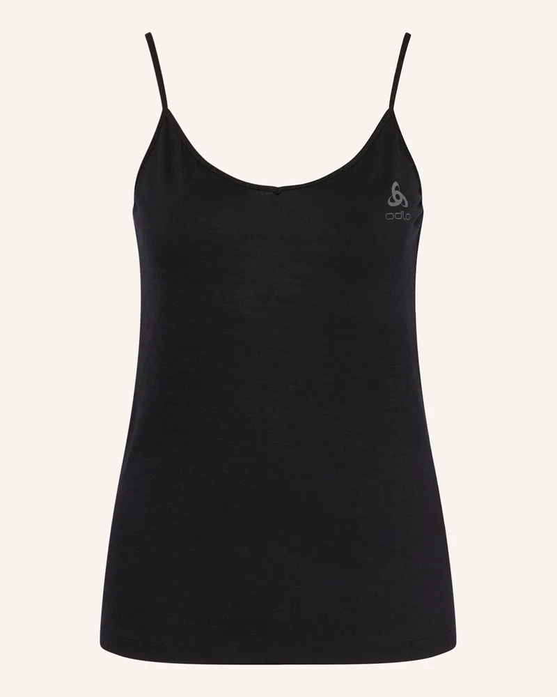Odlo Funktionswäsche-Top NATURAL MERINO 160 aus Merinowolle Schwarz
