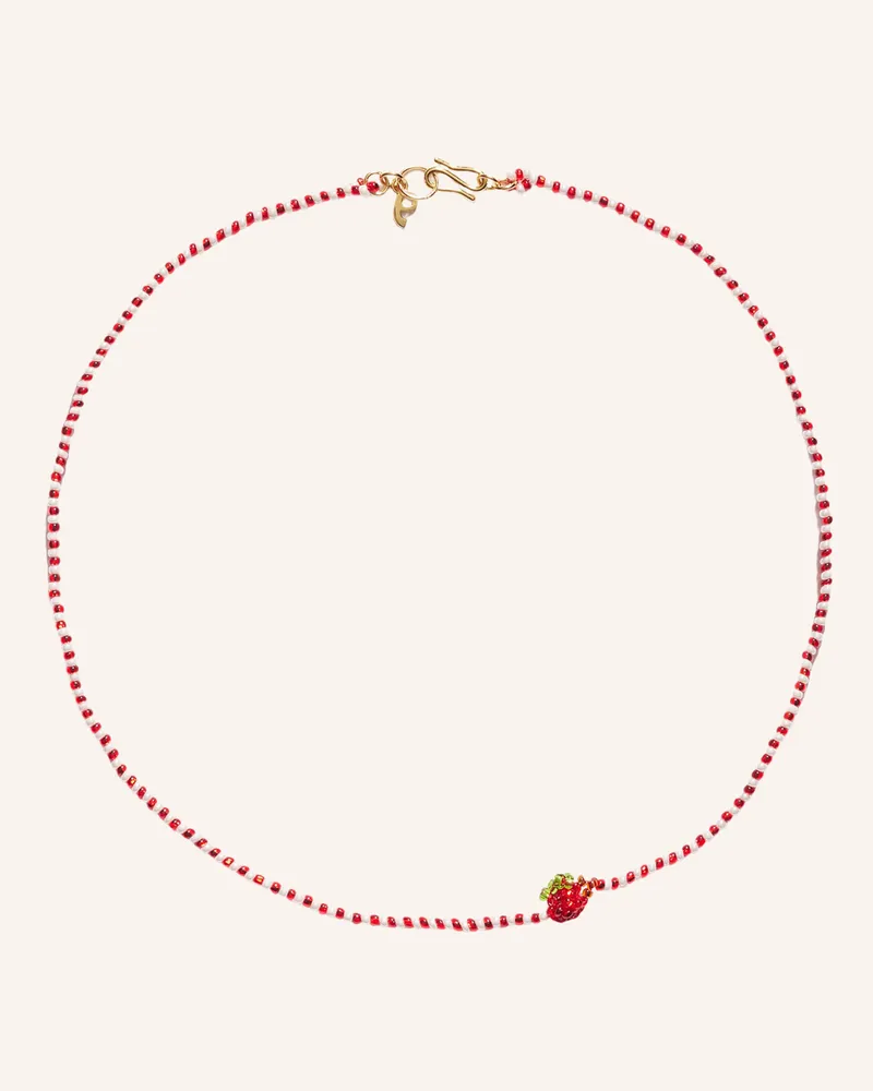 PURA UTZ Halsketten Mini Striped Apple Necklace By Glambou gold Gold