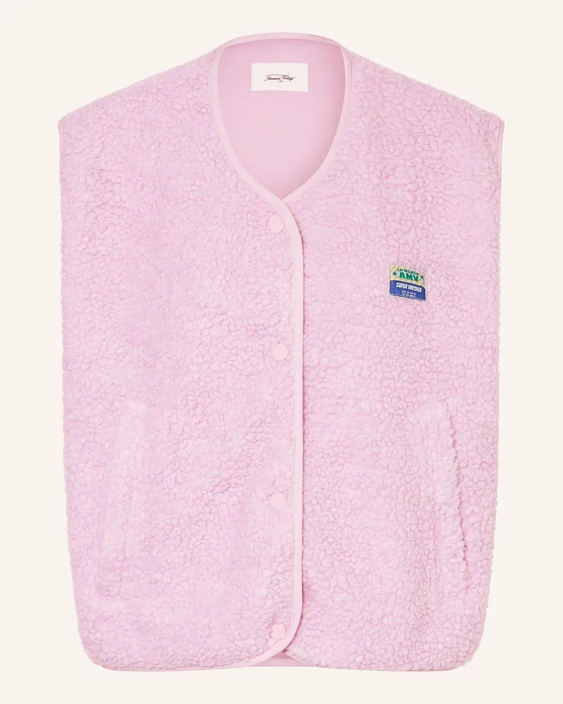 American Vintage Teddyfell-Weste rosa Rosa
