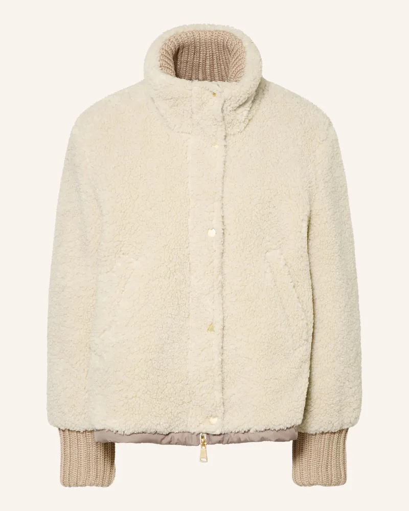 White Label Teddyfell-Jacke weiss Creme