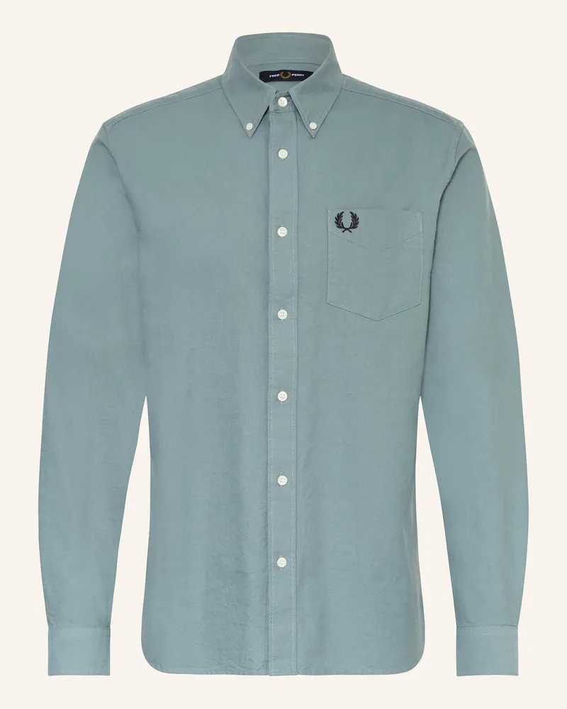 Fred Perry Hemd Regular Fit blau Blaugrau