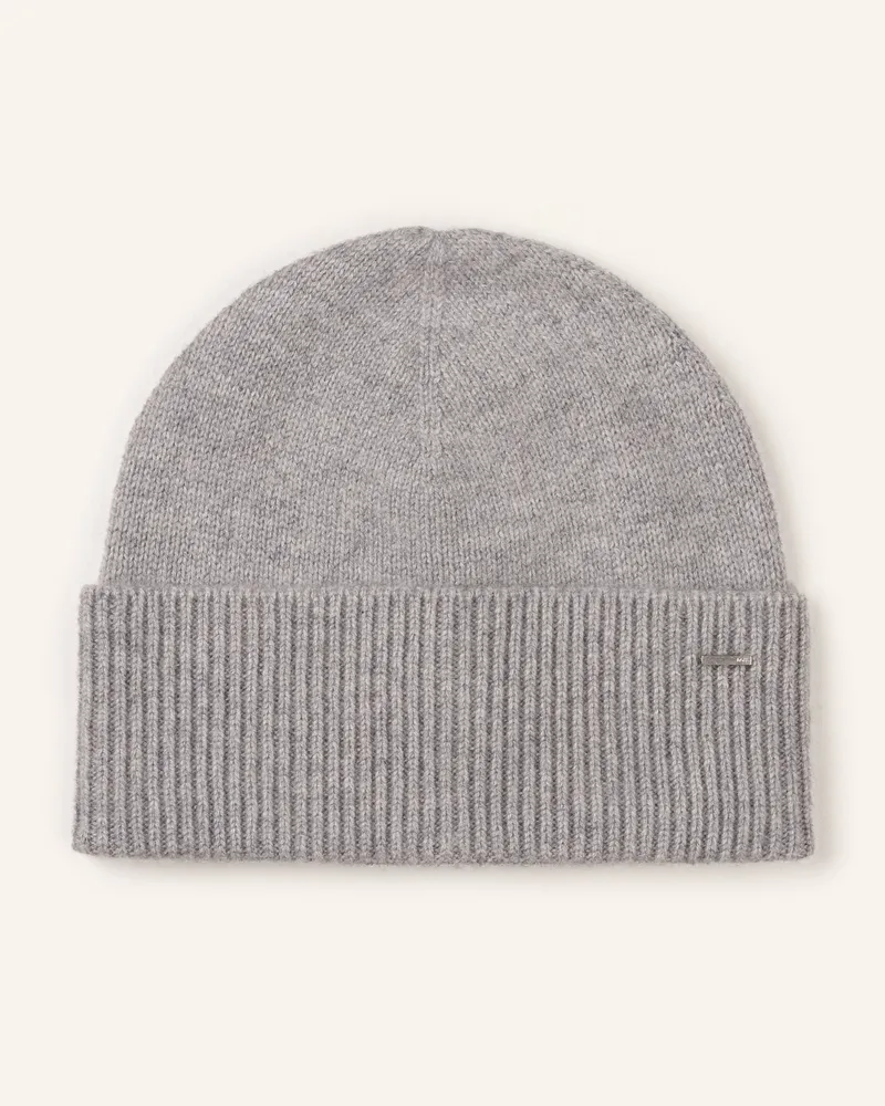 HUGO BOSS Mütze Aus Cashmere grau Grau