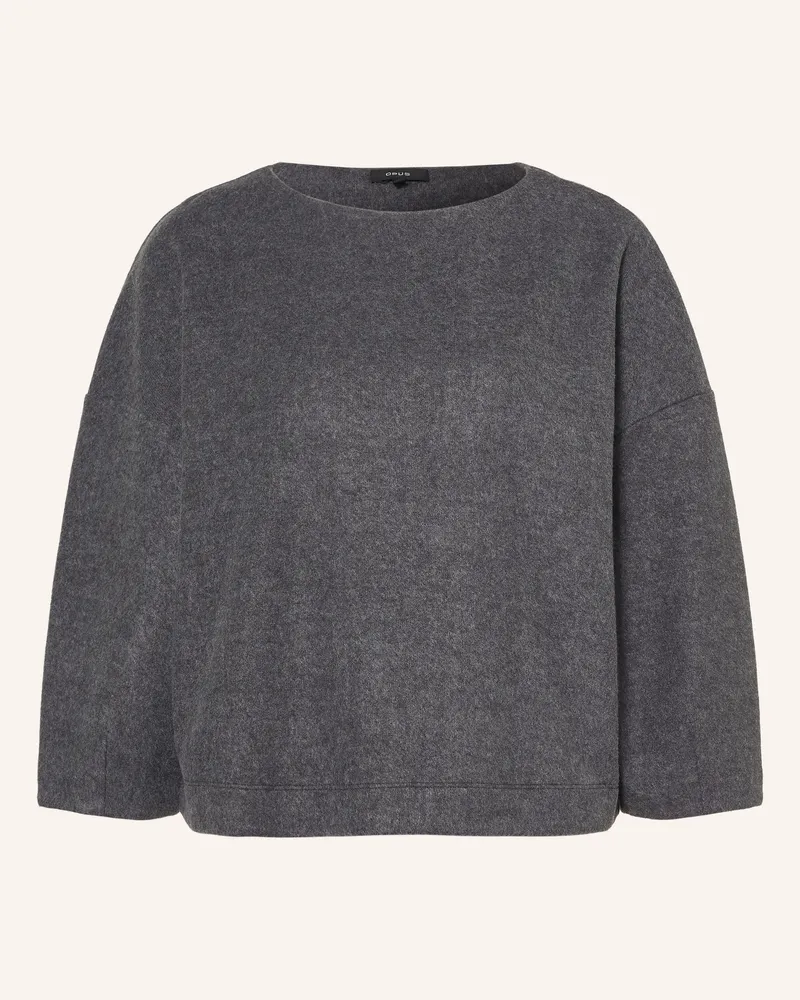 OPUS Shirt Gussi Mit 3/4-Arm Aus Flanell grau Dunkelgrau