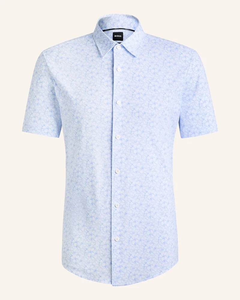 HUGO BOSS Kurzarm-Hemd ROAN Slim Fit Hellblau