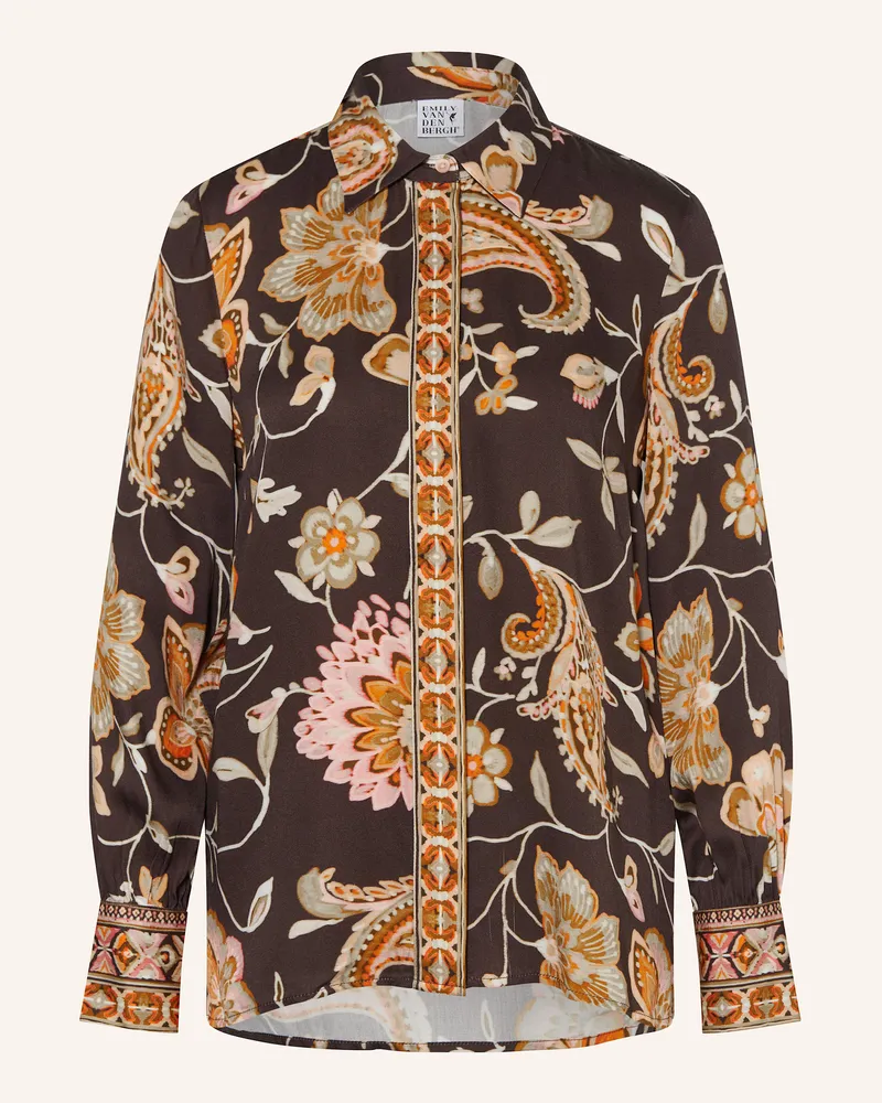 Emily van den Bergh Hemdbluse Dunkelbraun