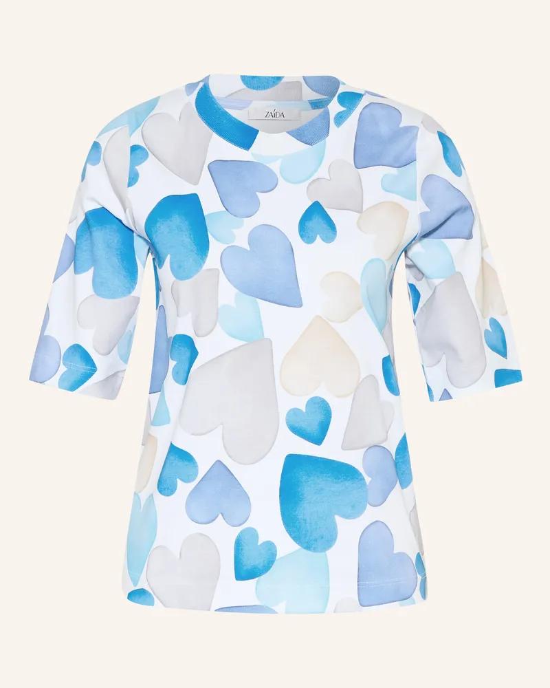 ZAíDA T-Shirt blau Weiss