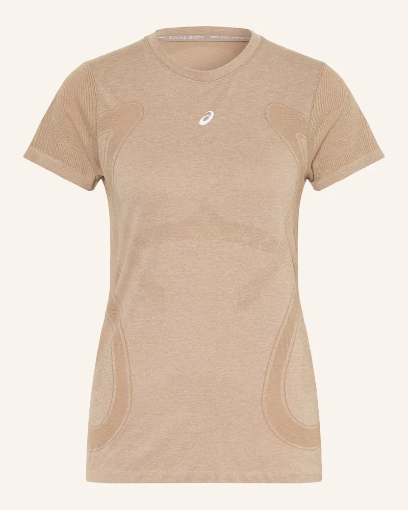 Asics Laufshirt Road Seamless Ss beige Beige