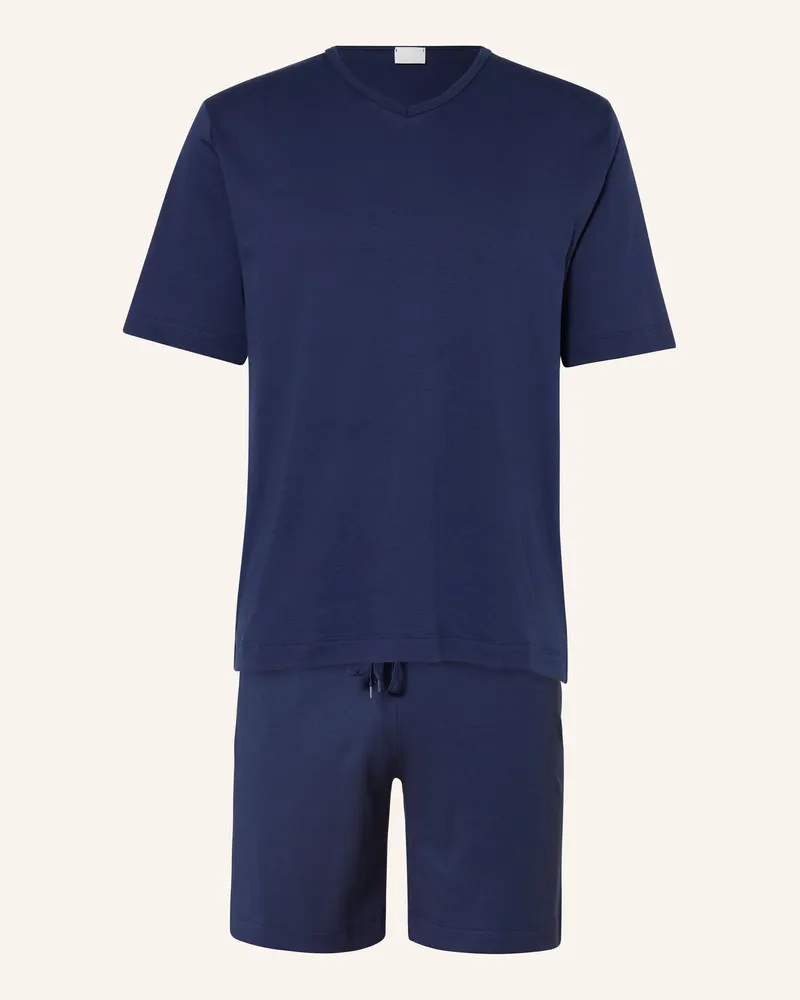 Mey Shorty-Schlafanzug blau Dunkelblau