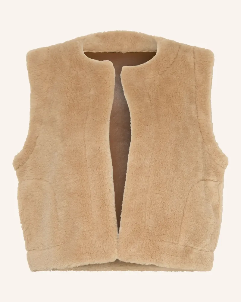 Darling Harbour Teddyfell-Weste Zum Wenden beige Beige