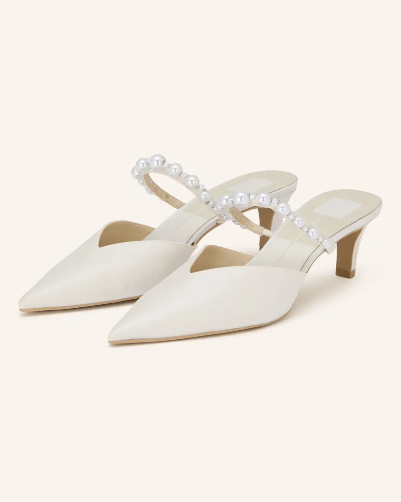 Dolce Vita Mules Kanika Mit Schmuckperlen weiss Creme