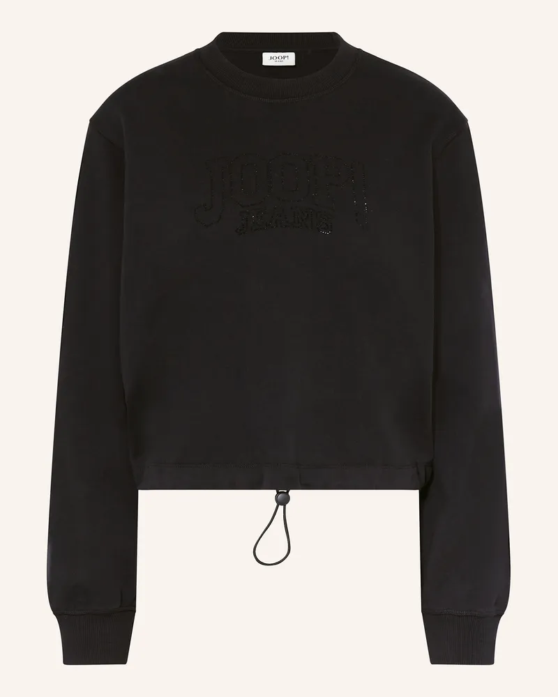 JOOP! Sweatshirt mit Schmucksteinen Schwarz