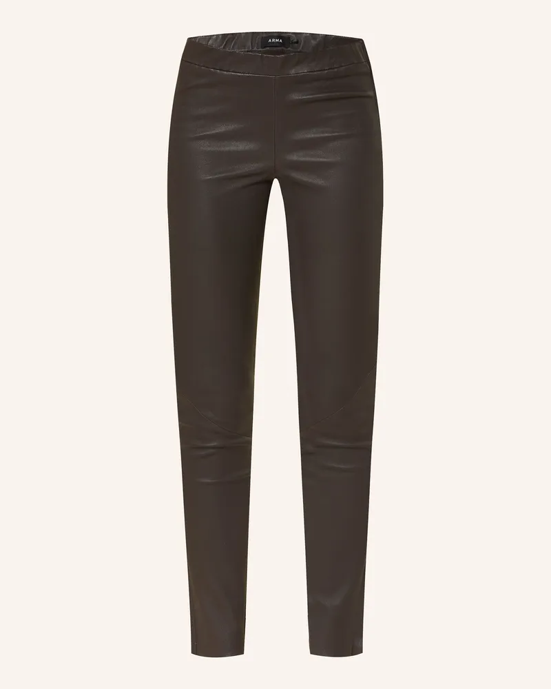 Arma Lederleggings ROCHE Dunkelbraun