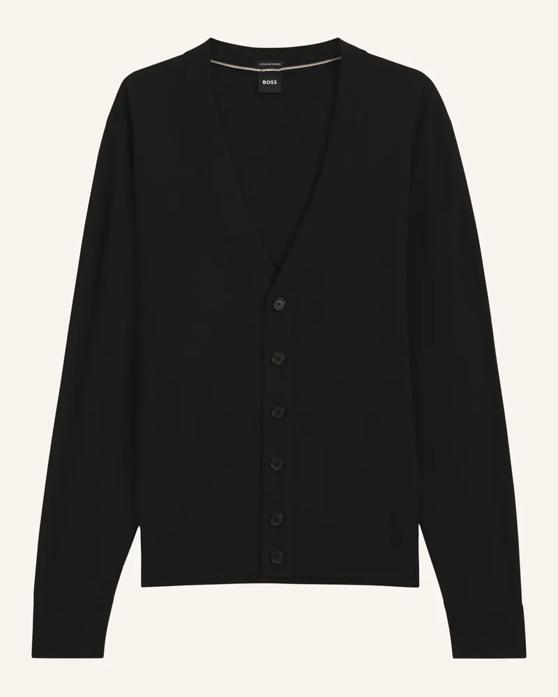 HUGO BOSS Strickjacke H-Mardon Regular Fit schwarz Schwarz