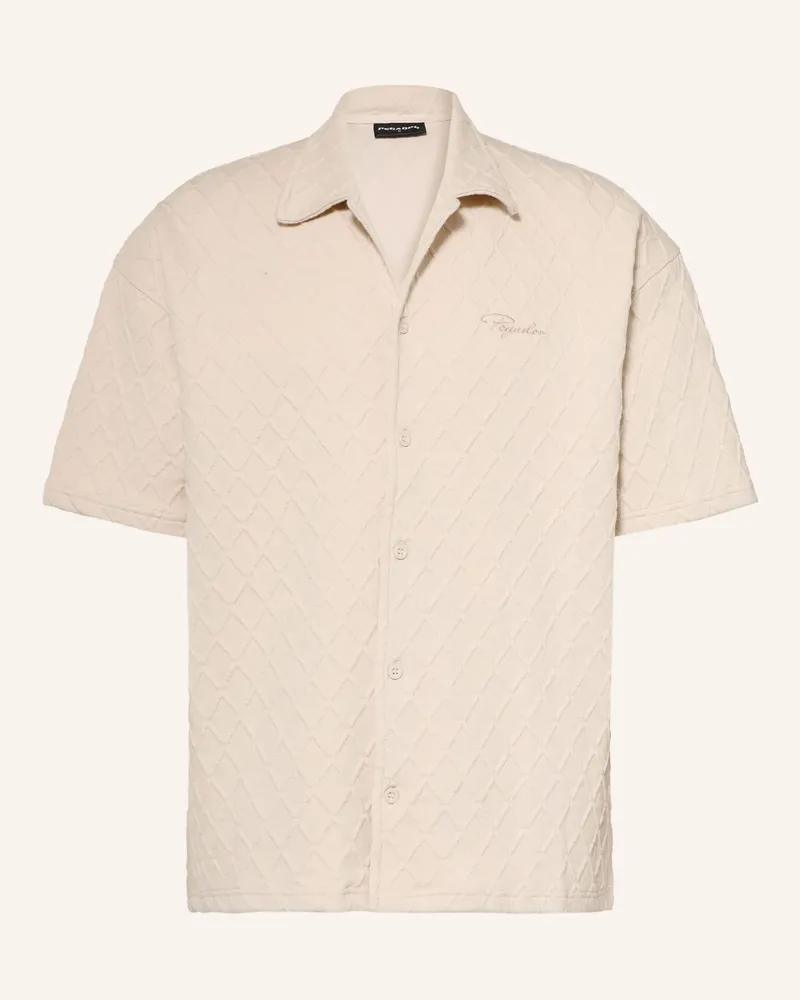 PEGADOR Kurzarm-Hemd Jovren Comfort Fit beige Creme
