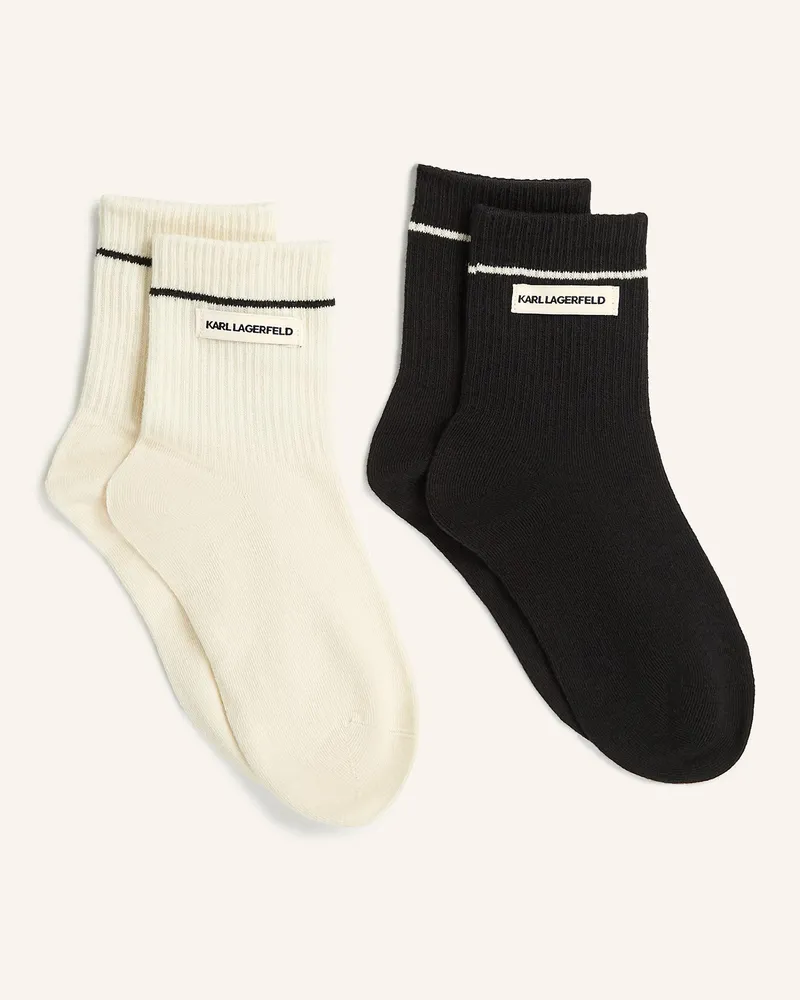 Karl Lagerfeld 2er-Pack Socken schwarz Beige