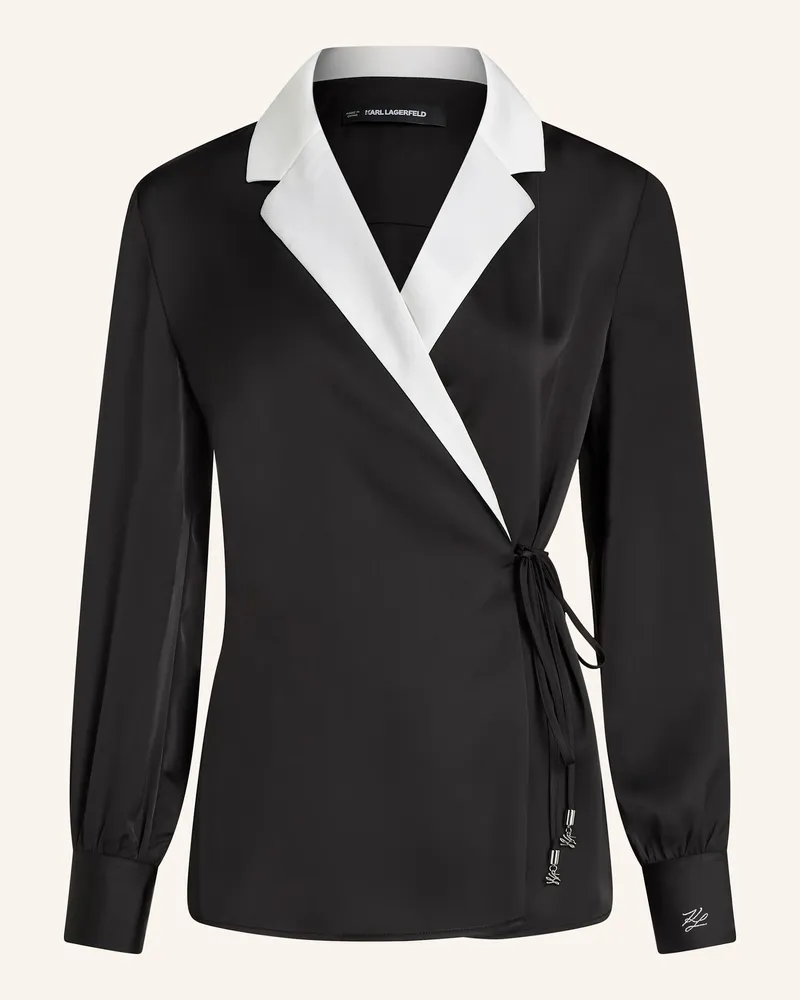 Karl Lagerfeld Bluse schwarz Schwarz